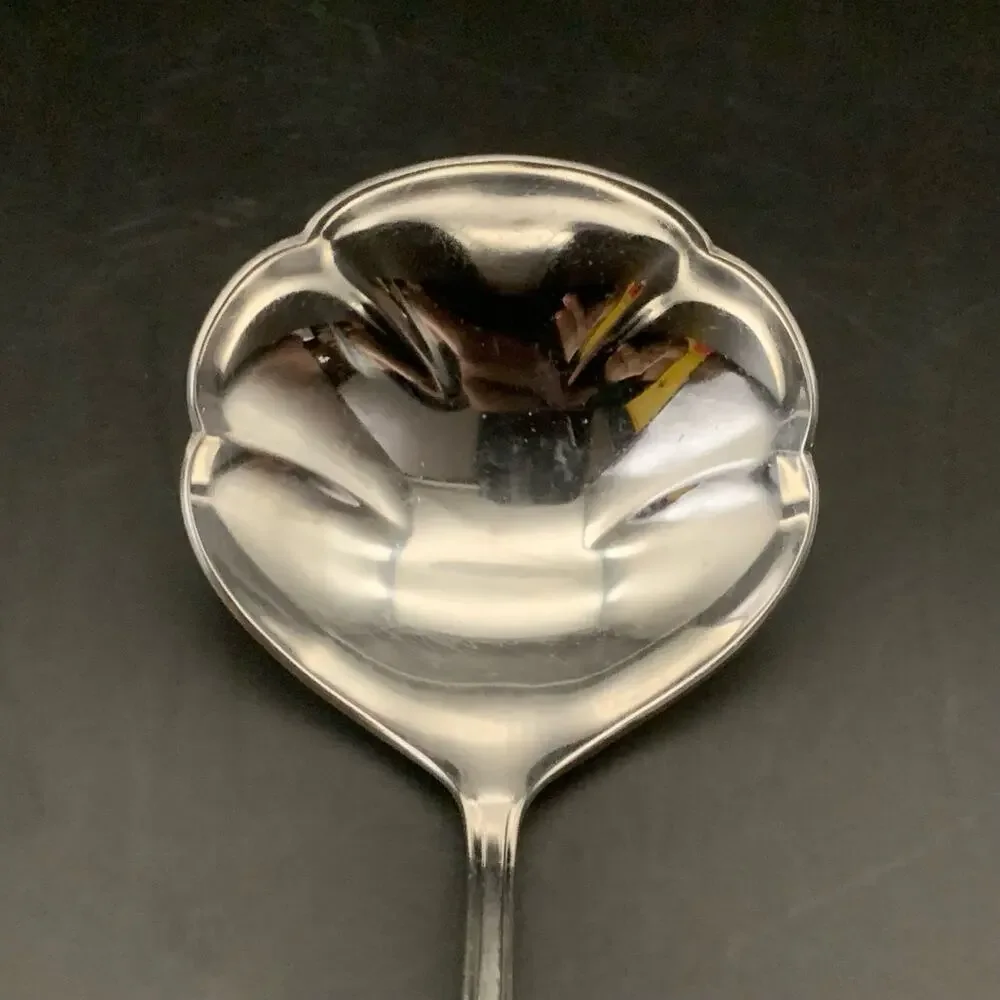 Vintage Oneida Gravy Ladle Spoon HH Distinction Deluxe Stainless  Floral Bouquet